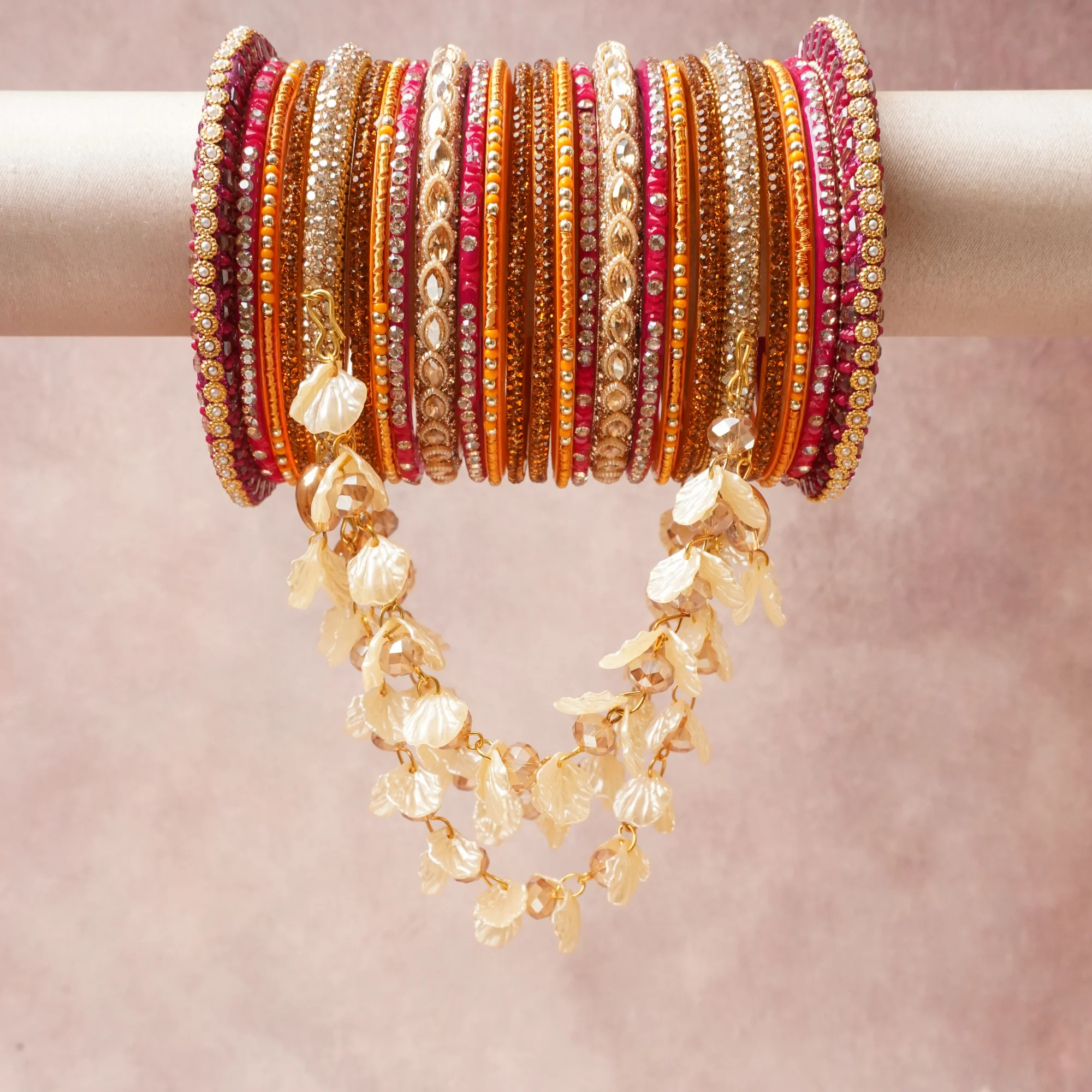 A commanding Crimson anchors this beautiful set, enriched with accents of Brilliant White, Champagne Shimmer, Gilded Gold that add depth and dimension.

Featuring a striking composition of Lacquered Metal, Silk Thread, Rhinestones, Glass Crystals, Mother-of-Pearl, Gold-Toned Alloy, this set carries intricate craftsmanship and strong presence. Grand in form, it is created for moments that deserve to be marked.